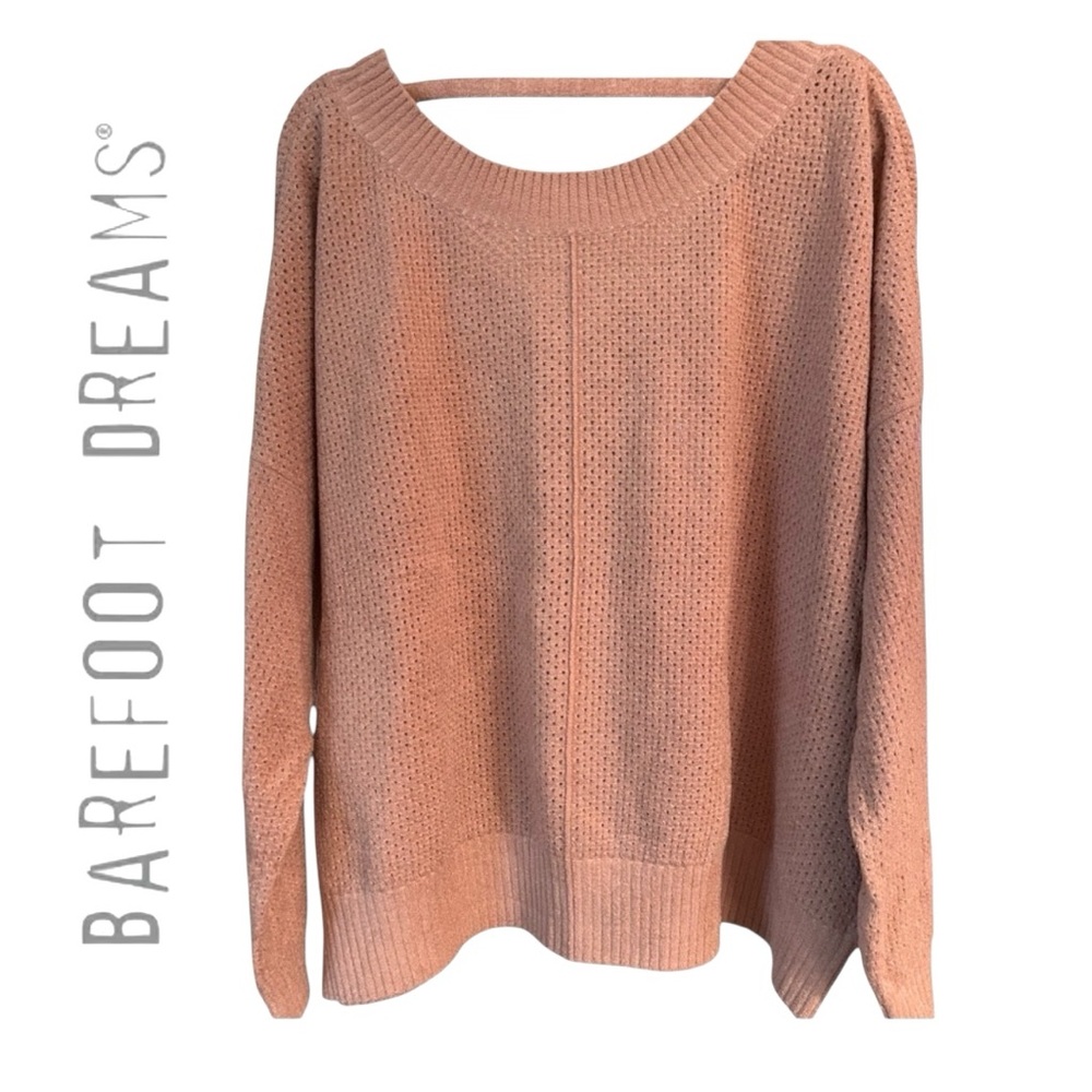 NWT Barefoot Dreams CozyChic Ultra Lite Pull-Over Sweater. Rose Mist. Size 3X